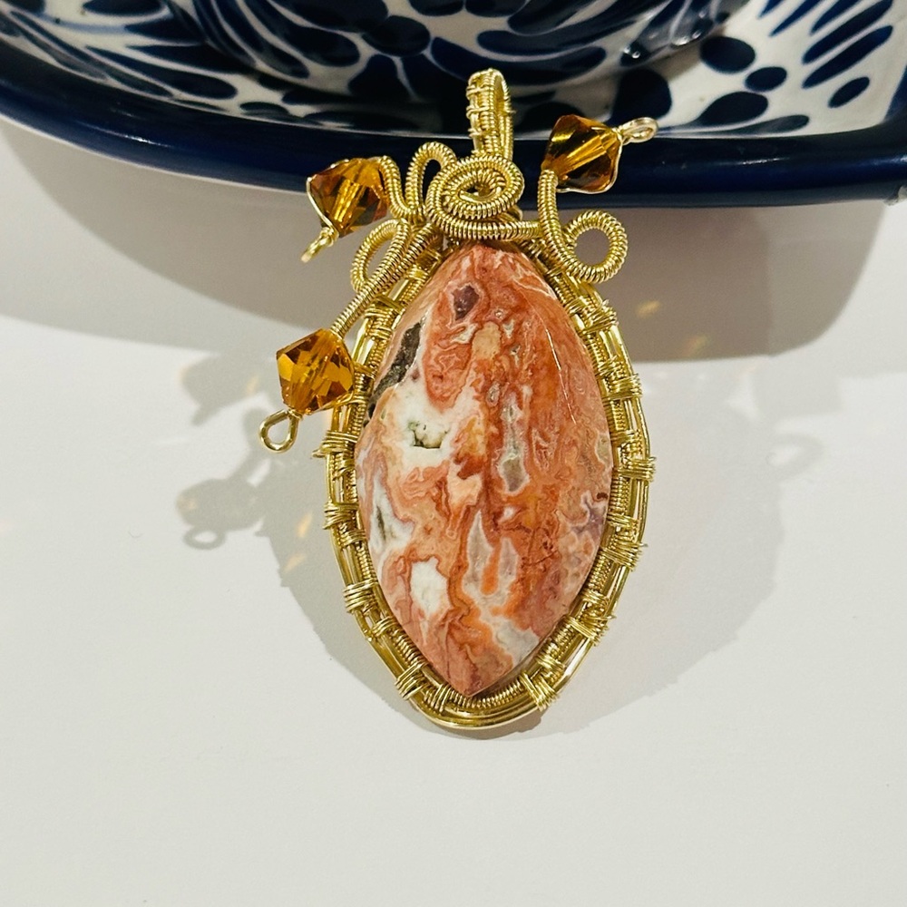 Elegant Natural Stone Artisan Pendant
